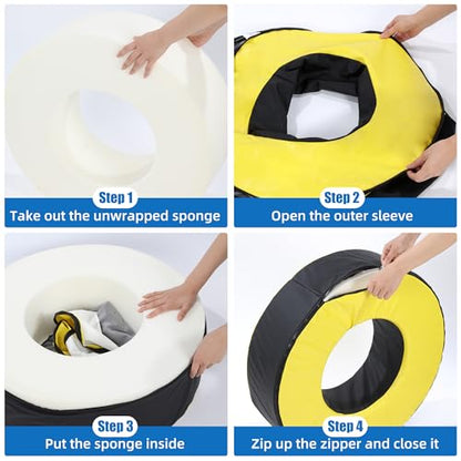 BALAPET Football Tackle Wheel, Football Tackle Ring for Youth,Football Training Equipment Football Tackle Dummies High Elastic Foam and Waterproof PU Leather for Football Practice - size: D28x8"