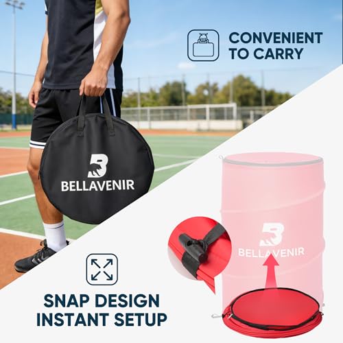 BELLAVENIR 4-Pack Pop Up Defender Dummy, Portable Foldable Training Equipment for Basketball, Football, Soccer Sports Blocking Drills Equipment