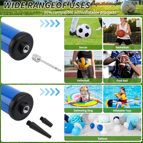 100 Sets Ball Air Pump Bulk for Sports Balls Include Needle Nozzle Extension Hose Hand Inflation Kit for Basketball Soccer Football Volleyball Balloon, Operation Bulk Christmas Child Items Gifts - color: Blue