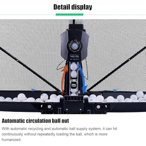 Automatic Ping Pong Ball Machine,Portable Table Tennis Ball Launcher Trainer with Catch Net & Remote Control,Ping-Pong Practicing Training Robot Equipment,for Schools Stadium Gyms