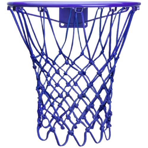 Basketball Net for Indoor and Outdoor Use - Nylon Replacement Basketball Hoop Net for Standard Rims - color: Blue