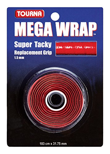Tourna Mega Wrap Tennis Replacement Grip - color: Red