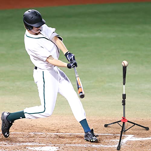 Baseball & Softball Batting Tee - Hitting Travel Tee | Adjustable Height | Portable & Collapsible | Tripod Base