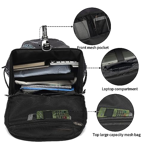 Floral gym duffel bag backpack, fashion wrestling bag,with shoe compartment, 4 kinds of back method waterproof travel sports walking laptop Lightweight（A-Starry Sky） - color: A-Starry Sky