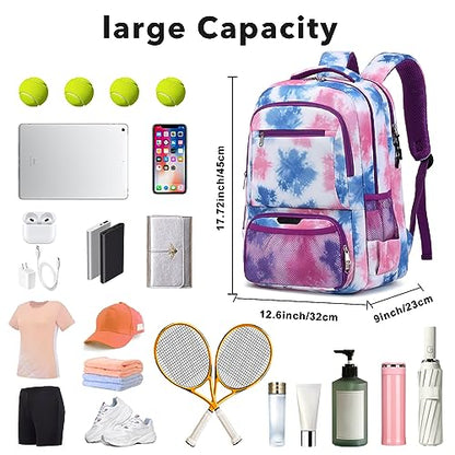 ACESAK Tennis Backpack Tennis Bag for Women Men - Tennis Bag Holds 2 Rackets, Badminton Squash, Pickleball Paddles Balls - color: Purple