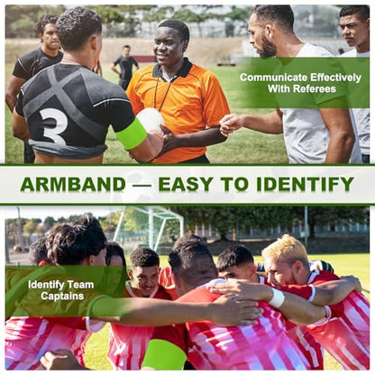 PATIKIL Soccer Captain Armband, Captain Arm Bands for Soccer Elastic Captain Arm Band Sports Captain Armbands - color: Fluorescent Green