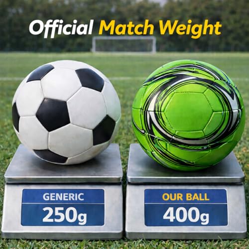 Western Star Soccer Ball Helix- Size 3 4 5 - Official Match Grade Soccer Balls - Attractive and Durable Design