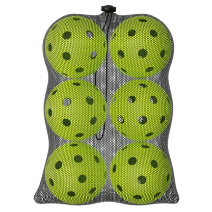 Great Call Athletics | Indoor Pickleballs USA Pickleball Approved Official 26 Hole Balls Sports Tournament Pack Free Mesh Bag - color: Green, style: 6 Pack