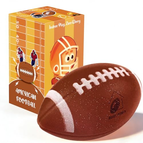 Silent Indoor Football Soft Foam Quiet Football for Indoor & Outdoor Play Low Bounce, Soft Impact Design Gift-Ready for Home & Backyard Use - color: Brown, size: 7.5 Inch