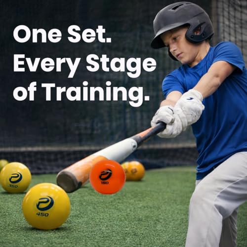 Mint Bucket Brands ProNine Sports Baseball Training Bundle – Weighted Sand Balls (3 Sizes) & Foam Baseball – Throwing Strength, Arm Conditioning & Mechanics Training Equipment for Players & Coaches