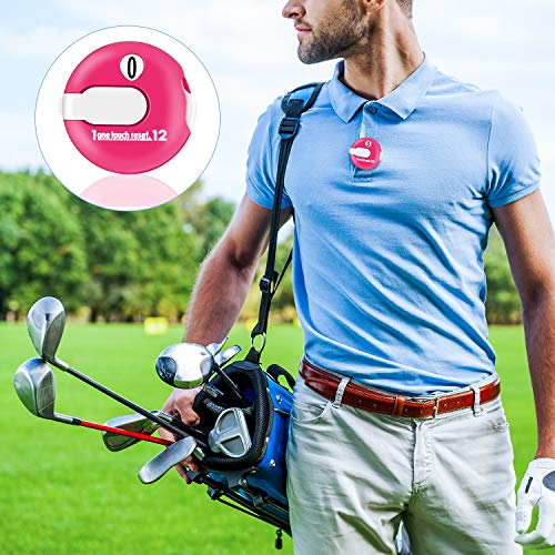 Frienda 6 Pack Golf Stroke Counter Clicker, Mini Score Counter, One-Touch Reset Clip for Gloves, Belt & Golf Bag, Counts up to 12 Strokes