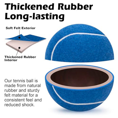 SUNEZLGO 12 Pack Tennis Balls, Advanced Pressure Training Tennis Balls Practice Balls, Tennis Balls for Dogs, Thickened Tennis with Mesh Bag for Transport, Beginner Exercise Ball, Sturdy High Elastic - color: Blue