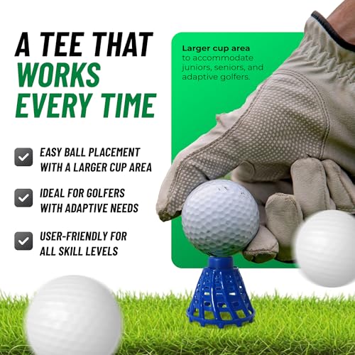 BirTee Golf Tees - PRO Speed Plus with Flexibility & Durability - 8 Pack. Indoor Golf Tees/Golf Simulator Tees/Winter Plastic Golf Tees - color: Black