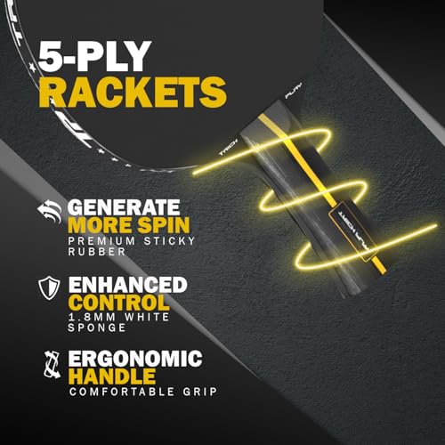 TRICKPLAY Professional Ping Pong Net for Any Table | Portable Anywhere Table Tennis Set with Retractable Net, 2 and 4 Paddle Set, 3-Star Balls, Fitted Storage Case
