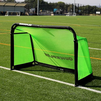 QuickPlay Pro Alu Training Soccer Goals - Portable Pop Up Soccer Goals with Aluminum Frame, Backyard Soccer Nets for Kids Soccer & Soccer Training Equipment with 10-Second Foldable Packdown