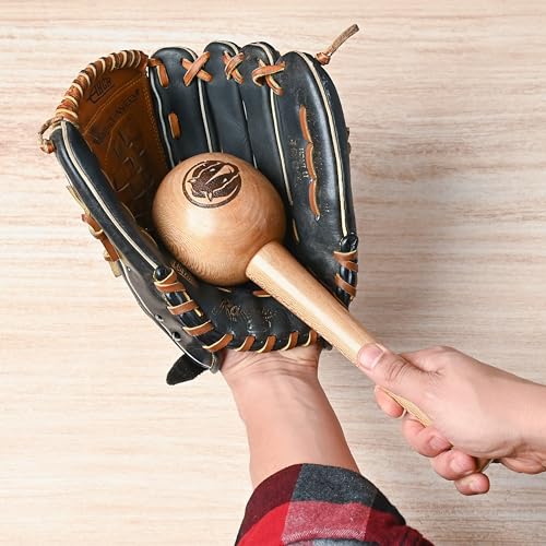 Rhino Wax - Ultimate Softball Gloves Break in Kit - Includes Soft Ball Sized Mallet, Glove Oil, Mitt Conditioner, Wrap, Brush, and Microfiber Cloth - Designed Specifically for Softballs - Made in USA