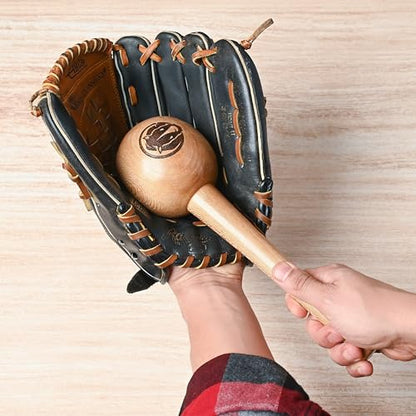 Rhino Wax - Ultimate Softball Gloves Break in Kit - Includes Soft Ball Sized Mallet, Glove Oil, Mitt Conditioner, Wrap, Brush, and Microfiber Cloth - Designed Specifically for Softballs - Made in USA