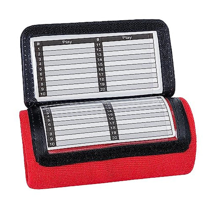 5 Pack Youth Quarterback Wristband - Triple Windows QB Wristband - 3 Playsheet Compartments- Great for Football, Baseball, All Sports(Youth, 5 Pack) - color: Red
