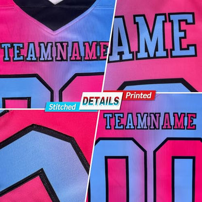 Custom Fade Football Jerseys Men Women Youth Personalized Football Shirts Sports Uniform Stitched/Printed Name Number Logo
