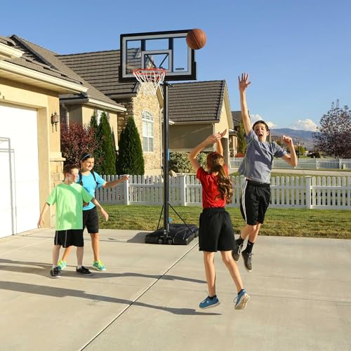 Lifetime Adjustable Portable Basketball Hoop, 50-Inch Backboard, 8-10 ft Height Foot Adjustment