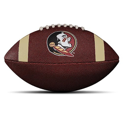 Franklin Sports Kids NCAA Youth Football - Official College Team Football with Team Logos - Junior Size
