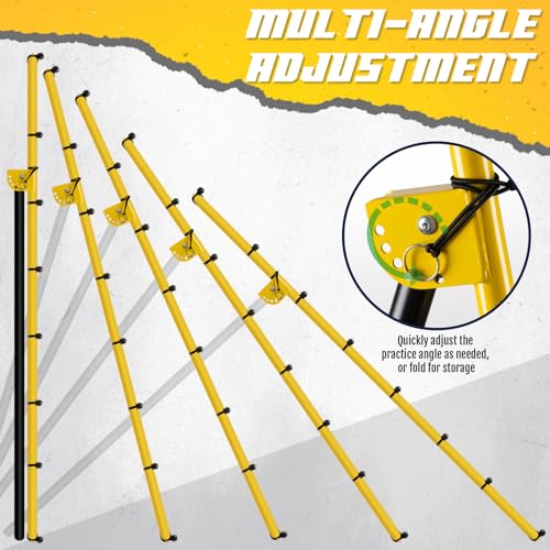 Newbyinn Volleyball Rebounder Net, Volleyball Training Equipment, Bounce Back Net for Volley Ball Practice with 5 Adjustable Rebound Angles 7x4 ft