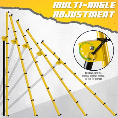 Newbyinn Volleyball Rebounder Net, Volleyball Training Equipment, Bounce Back Net for Volley Ball Practice with 5 Adjustable Rebound Angles 7x4 ft