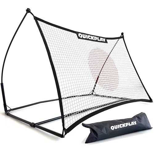 QUICKPLAY Spot Target Soccer Rebounder | Weather-Resistant Rebound Net with Carry Bag | Great for Passing, Receiving, and Trapping Practice | Ideal for Team or Solo Training - style: 5x3ft