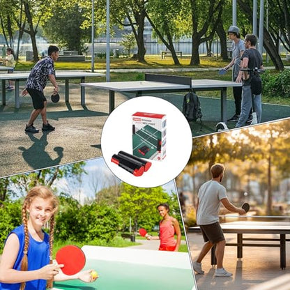 Portable Pong Net – Extendable Tabletop Net, Indoor Outdoor Sports Accessory, Easy Setup Design | Adjustable Play System for Students Family Recreational Games