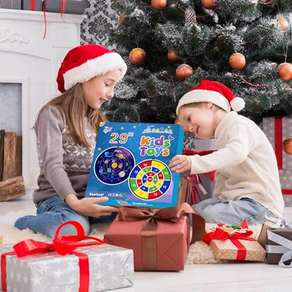 BooTaa 29" Large Dart Board for Kids, Kids Dart Board with Sticky Balls, Boys Toys, Indoor/Sport Outdoor Fun Party Play Game Toys, Birthday Gifts for 3 4 5 6 7 8 9 10 11 12 Year Old Boys Girls - style: 100 Scores +Outer Space