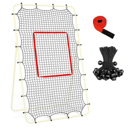 Volleyball Return Net - 7x4Ft Heavy Duty Training Rebounder, Elastic Rope Target Practice Equipment, Durable Sports Net System | Volleyball Return Nets for Outdoor Backyard Court Beach Home Gym
