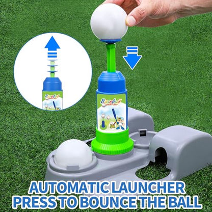 T Ball Set for Kids 3-5 5-8, Toddler Baseball Tee Ball Set for Boys Tball Set with 6 Balls, Batting Tee, Baseball Bat, Pitching Machine, Glove T Ball Stand Stocking Stuffers for Kids