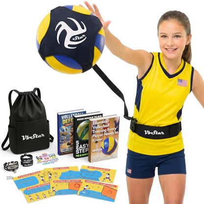 Volleyball Training Equipment Aid - Practice Your Serving, Setting & Spiking with Ease, Great Solo Serve & Spike Trainer for Beginners & Pro, Perfect Volleyball Gift - style: VbStar Pro
