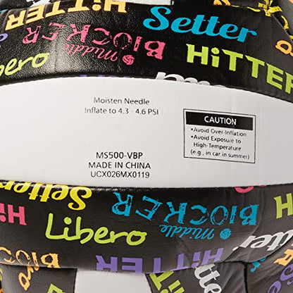 Molten Recreational Volleyball - color: Black/ Neon Colors