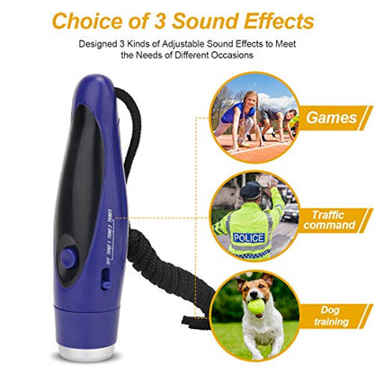 Electronic Whistle, Battery Operated Whistle Adjustable 3 Different Loud Whistle Sounds with Lanyard Handheld Electronic Whistles for Referees Volleyball Coaches Teacher, Soccer Sports Whistle - color: blue