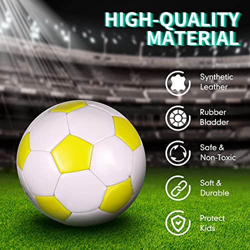 HyDren 24 Pack Soccer Balls Bulk with Pump Official Outside Christian Charity Donation Sport Soccer Balls Gifts for Teens Adults - size: Size 4