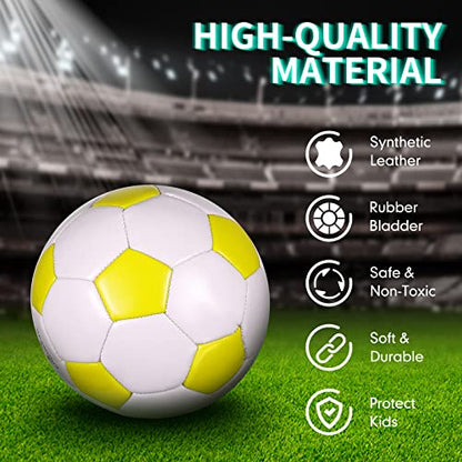 HyDren 24 Pack Soccer Balls Bulk with Pump Official Outside Christian Charity Donation Sport Soccer Balls Gifts for Teens Adults - size: Size 4