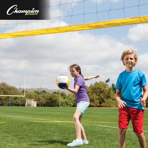 Champion Sports Outdoor Game Sets – Volleyball, Badminton, Tetherball, Bocce & Croquet