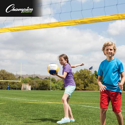 Champion Sports Outdoor Game Sets – Volleyball, Badminton, Tetherball, Bocce & Croquet