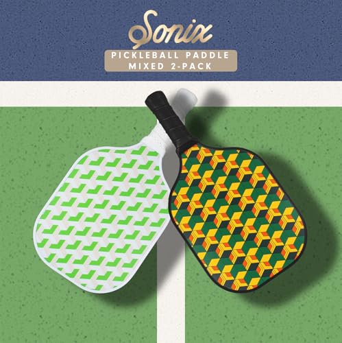 Sonix | Pickleball Paddles Set of 2 | USAPA Approved | Fiberglass Surface, Honeycomb Core | Mixed 2-Pack Paddles | Pastel Geo, Trad Geo