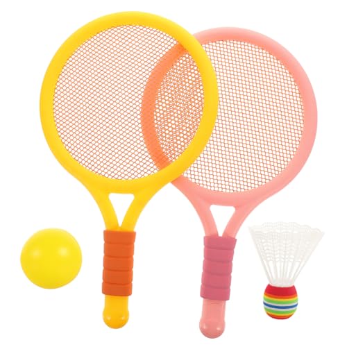 1Set Portable Badminton Racket for Rackets with Balls Lightweight Durable Outdoor Sports for Family Fun and Parent Interaction