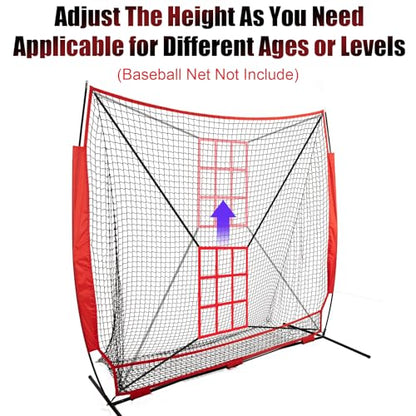 1pcs/2pcs Strike Zone Target Net,13.5x21.5in Pitching Strike Zone Net,Portable Strike Zone Plate for Baseball Pitching Accuracy Improve