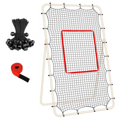 Volleyball Return Net - 7x4Ft Heavy Duty Training Rebounder, Elastic Rope Target Practice Equipment, Durable Sports Net System | Volleyball Return Nets for Outdoor Backyard Court Beach Home Gym