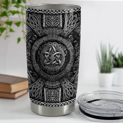 Viking Cup Tumbler 20oz Viking Gifts for Men Vikings Stainless Steel Insulated Tumblers Coffee Travel Drinking Mug Gift for Birthday Christmas - color: Viking 1
