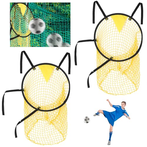 2 Pcs Soccer Targets for Goals Training, Top Bins Soccer Target Goal, Top Bins Equipment for Shooting Accuracy Improving | Durable Design - Extra-Long Straps with Carry Case