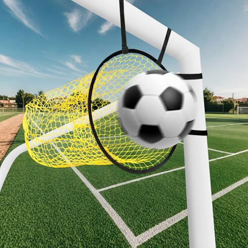 Soccer Goald Shooting Target Net: Top Bins Soccer Target Net for Goals Training Practice Equipment Easy to Attach and Detach