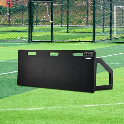VEVOR Soccer Rebounder Board, Portable Soccer Wall with 2 Angles Rebound, Foldable HDPE Kickback Rebound Board, Soccer Training Equipment for Kids and Adults, Passing & Shooting Practice - size: 45"X18"