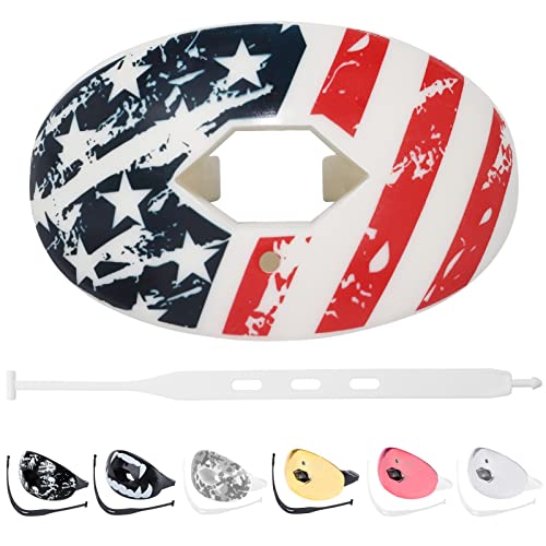 Football Mouth Guard with Strap, Breathable MouthGuard for Youth and Adults, Teeth and Lip Protector