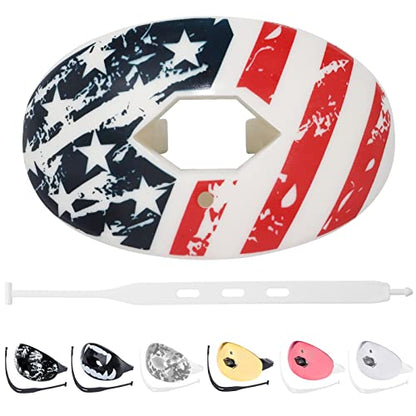 Football Mouth Guard with Strap, Breathable MouthGuard for Youth and Adults, Teeth and Lip Protector