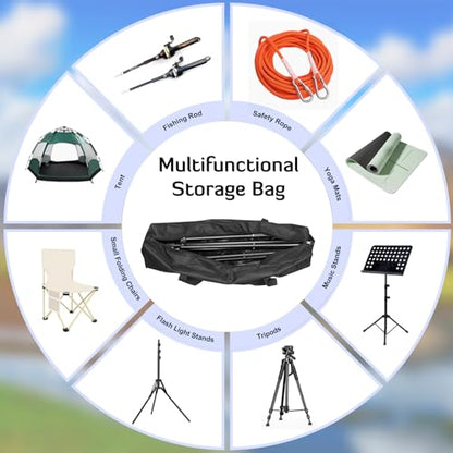 35inch Sports Duffel Travel Bag, 28L Extra Large Duffel Luggage Bag with Upgrade Zipper, Water Resistant & Foldable Equipment Storage Bag for Fishing Tripod Tent Umbrella - size: 35x7x7 inch